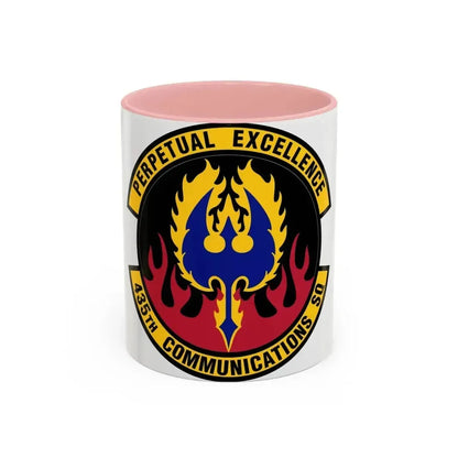 435th Communications Squadron (U.S. Air Force) Accent Coffee Mug 11oz Pink - Go Mug Yourself