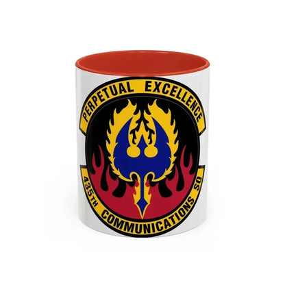 435th Communications Squadron (U.S. Air Force) Accent Coffee Mug 11oz Red - Go Mug Yourself