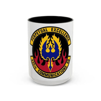 435th Communications Squadron (U.S. Air Force) Accent Coffee Mug 15oz Black - Go Mug Yourself