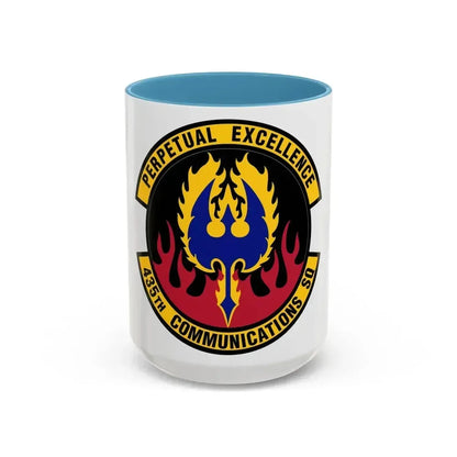 435th Communications Squadron (U.S. Air Force) Accent Coffee Mug 15oz Light Blue - Go Mug Yourself