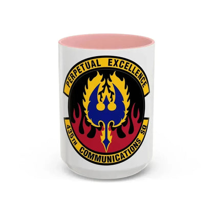 435th Communications Squadron (U.S. Air Force) Accent Coffee Mug 15oz Pink - Go Mug Yourself