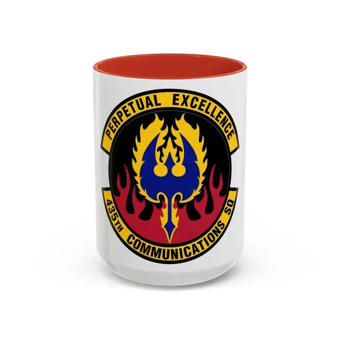 435th Communications Squadron (U.S. Air Force) Accent Coffee Mug 15oz Red - Go Mug Yourself