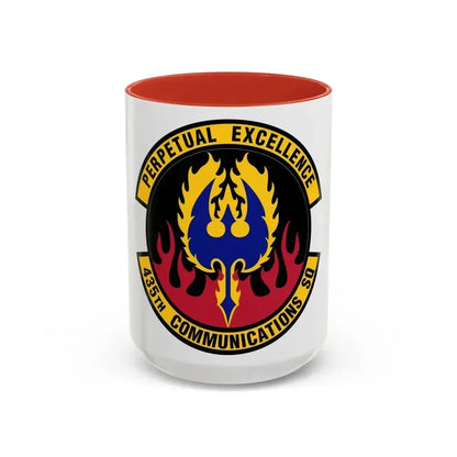 435th Communications Squadron (U.S. Air Force) Accent Coffee Mug 15oz Red - Go Mug Yourself