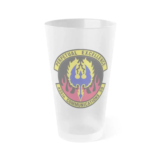 435th Communications Squadron (U.S. Air Force) Frosted Pint Glass 16oz 16oz Frosted - Go Mug Yourself