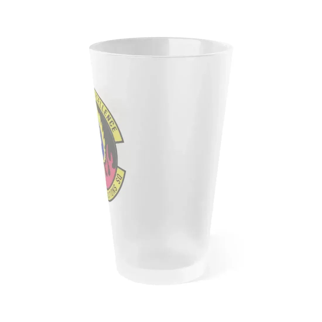435th Communications Squadron (U.S. Air Force) Frosted Pint Glass 16oz - Go Mug Yourself