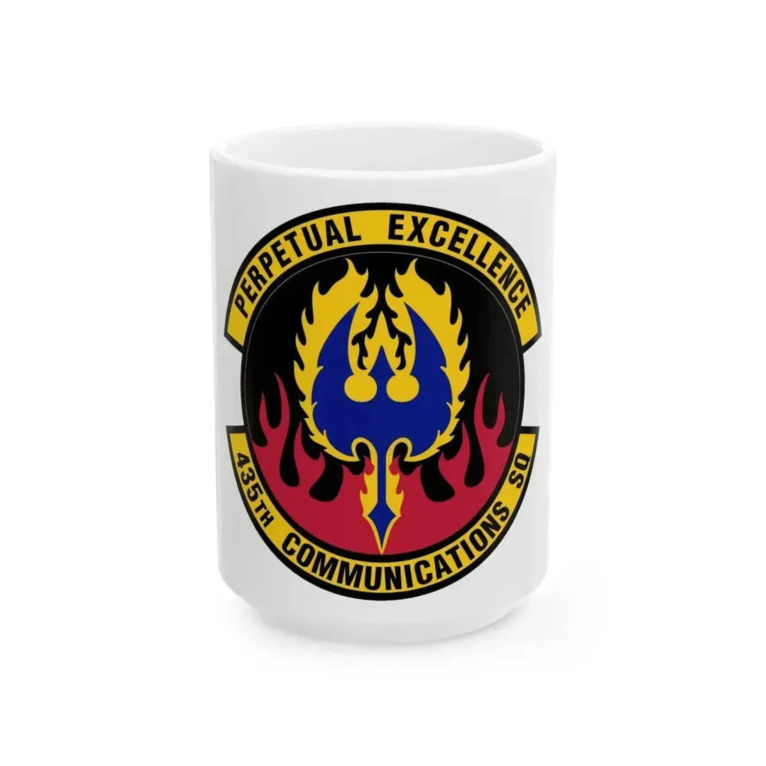 435th Communications Squadron (U.S. Air Force) White Coffee Mug 15oz - Go Mug Yourself