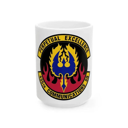 435th Communications Squadron (U.S. Air Force) White Coffee Mug 15oz - Go Mug Yourself