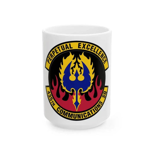 435th Communications Squadron (U.S. Air Force) White Coffee Mug 15oz - Go Mug Yourself