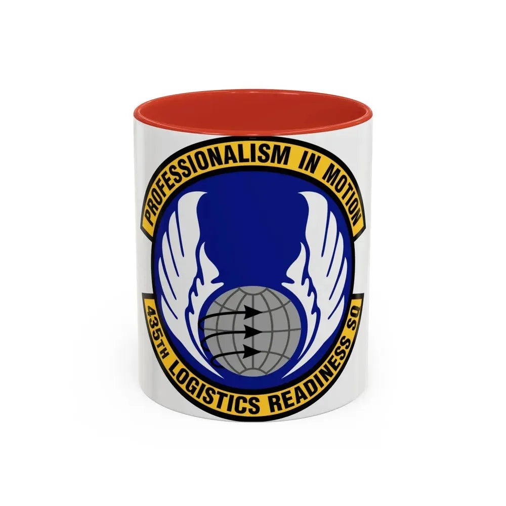 435th Logistics Readiness Squadron (U.S. Air Force) Accent Coffee Mug 11oz Red - Go Mug Yourself