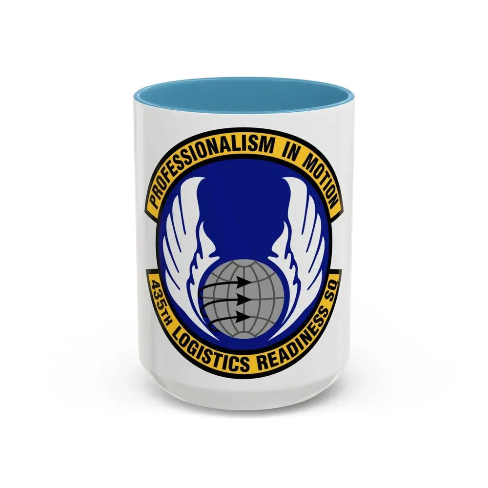 435th Logistics Readiness Squadron (U.S. Air Force) Accent Coffee Mug 15oz Light Blue - Go Mug Yourself