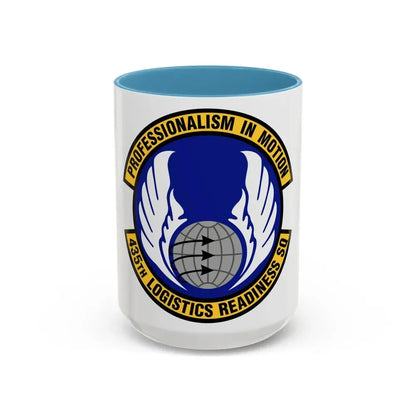 435th Logistics Readiness Squadron (U.S. Air Force) Accent Coffee Mug 15oz Light Blue - Go Mug Yourself