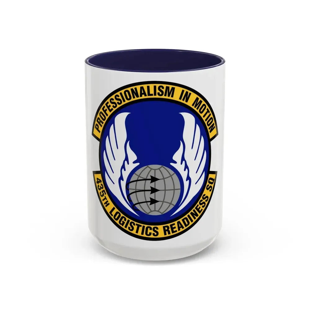 435th Logistics Readiness Squadron (U.S. Air Force) Accent Coffee Mug 15oz Navy - Go Mug Yourself
