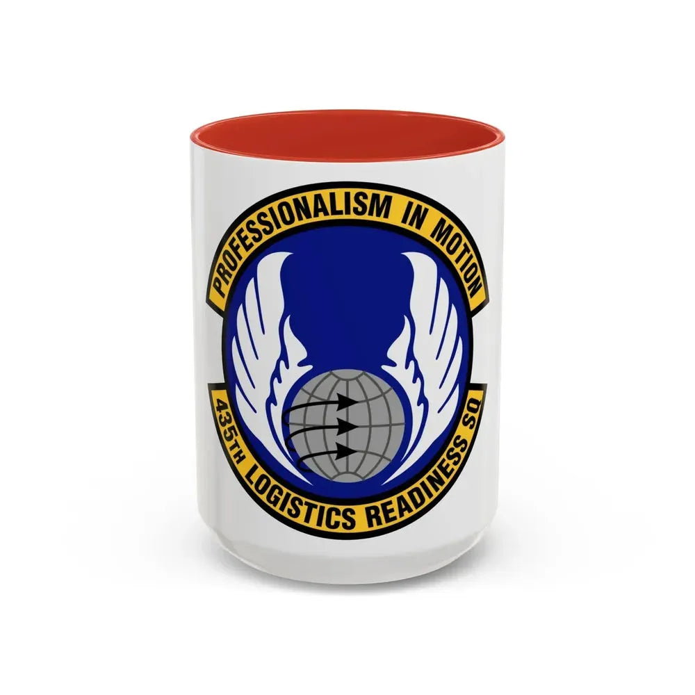 435th Logistics Readiness Squadron (U.S. Air Force) Accent Coffee Mug 15oz Red - Go Mug Yourself
