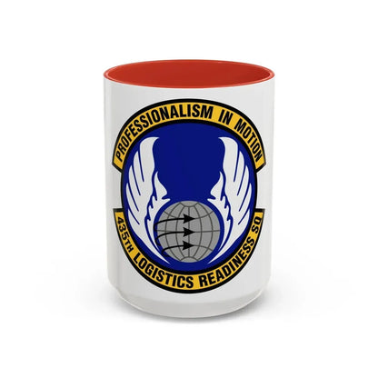 435th Logistics Readiness Squadron (U.S. Air Force) Accent Coffee Mug 15oz Red - Go Mug Yourself