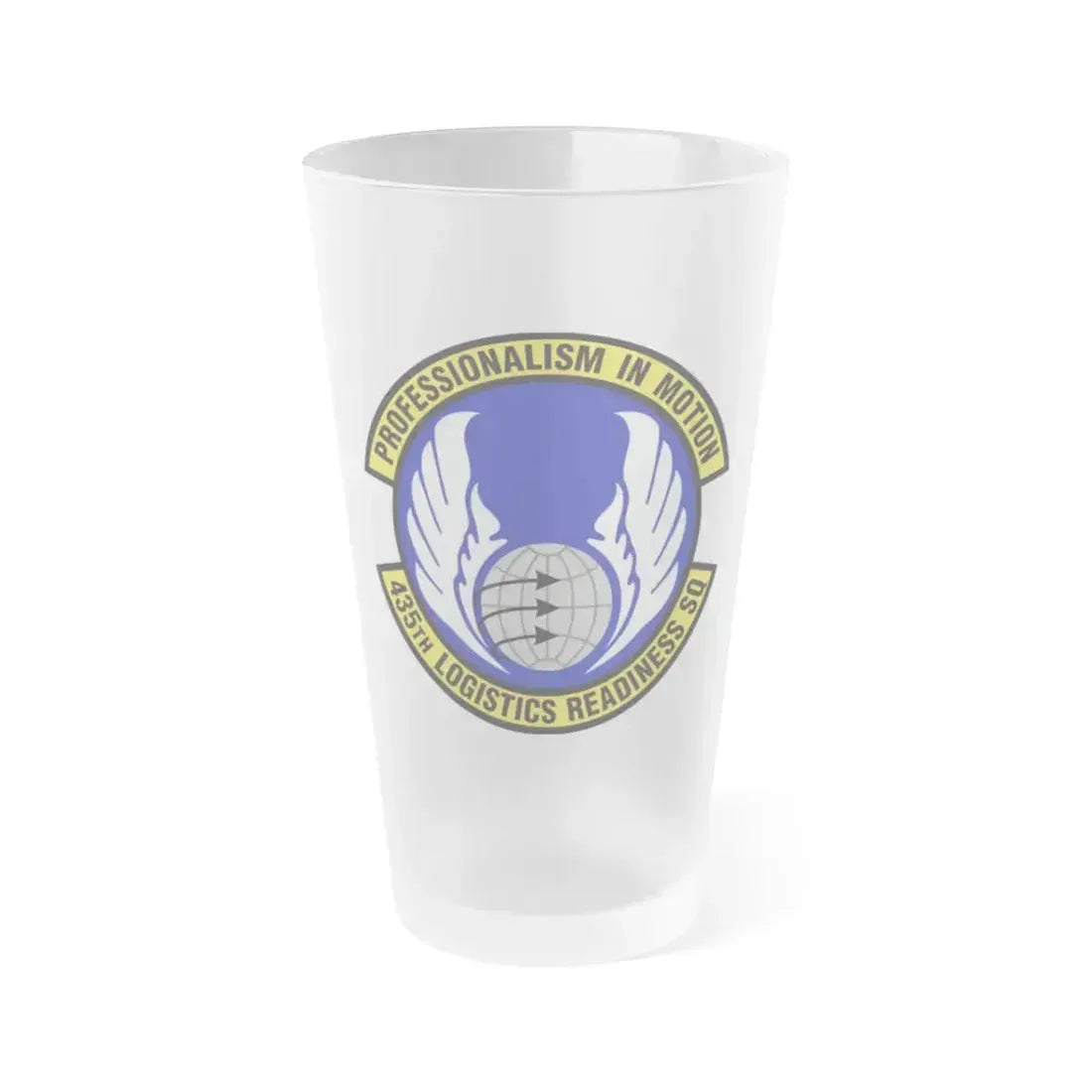 435th Logistics Readiness Squadron (U.S. Air Force) Frosted Pint Glass 16oz 16oz Frosted - Go Mug Yourself