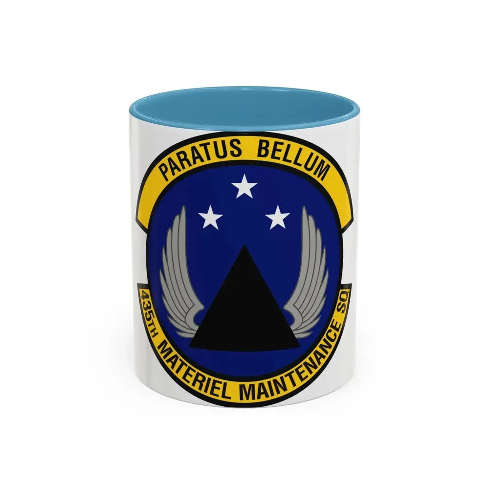 435th Materiel Maintenance Squadron (U.S. Air Force) Accent Coffee Mug 11oz Light Blue - Go Mug Yourself