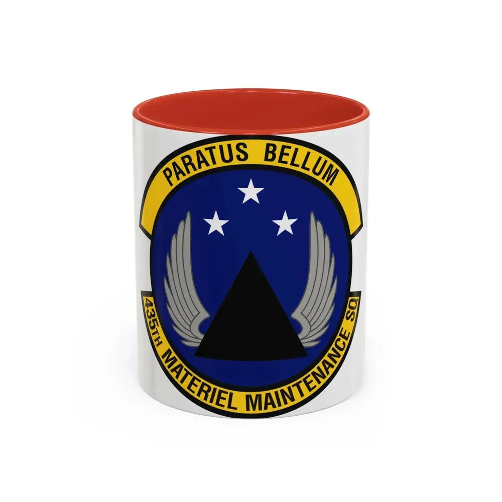 435th Materiel Maintenance Squadron (U.S. Air Force) Accent Coffee Mug 11oz Red - Go Mug Yourself