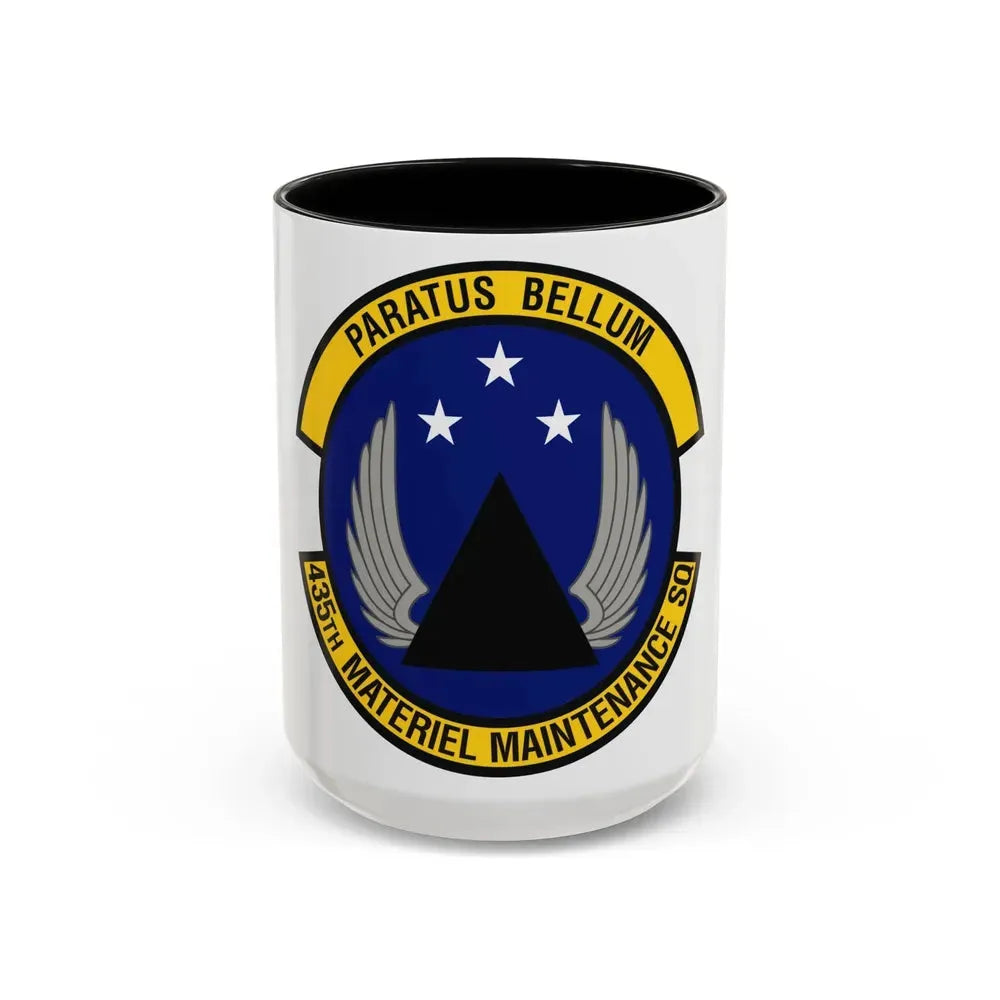 435th Materiel Maintenance Squadron (U.S. Air Force) Accent Coffee Mug 15oz Black - Go Mug Yourself