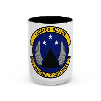 435th Materiel Maintenance Squadron (U.S. Air Force) Accent Coffee Mug 15oz Black - Go Mug Yourself