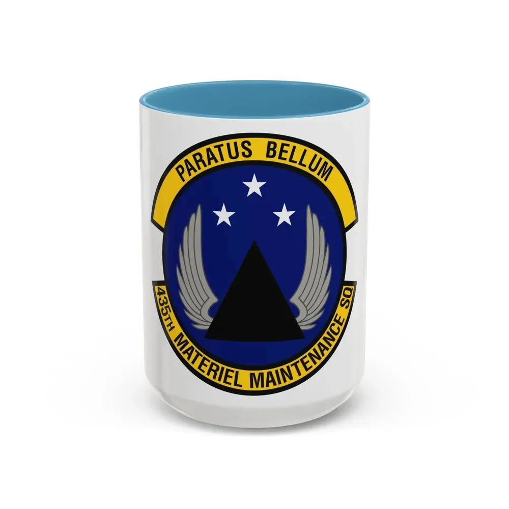 435th Materiel Maintenance Squadron (U.S. Air Force) Accent Coffee Mug 15oz Light Blue - Go Mug Yourself
