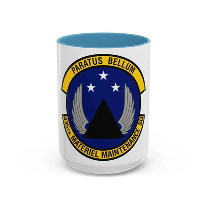 435th Materiel Maintenance Squadron (U.S. Air Force) Accent Coffee Mug 15oz Light Blue - Go Mug Yourself