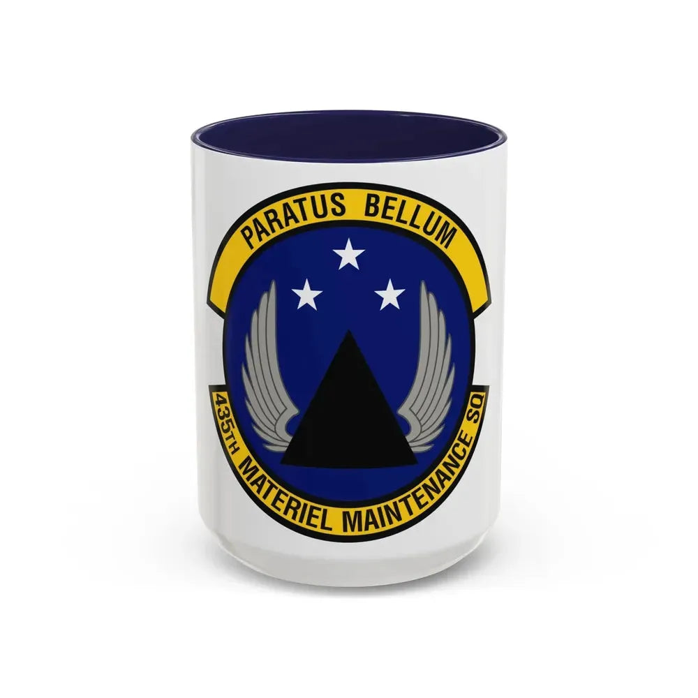 435th Materiel Maintenance Squadron (U.S. Air Force) Accent Coffee Mug 15oz Navy - Go Mug Yourself