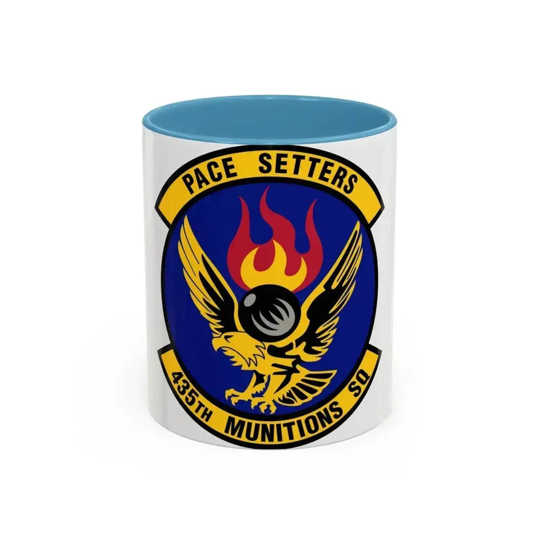 435th Munitions Squadron (U.S. Air Force) Accent Coffee Mug 11oz Light Blue - Go Mug Yourself