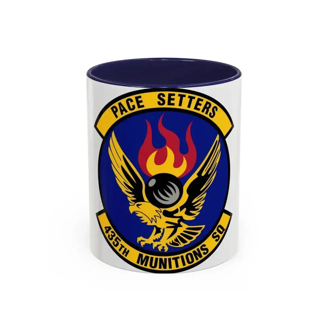 435th Munitions Squadron (U.S. Air Force) Accent Coffee Mug 11oz Navy - Go Mug Yourself