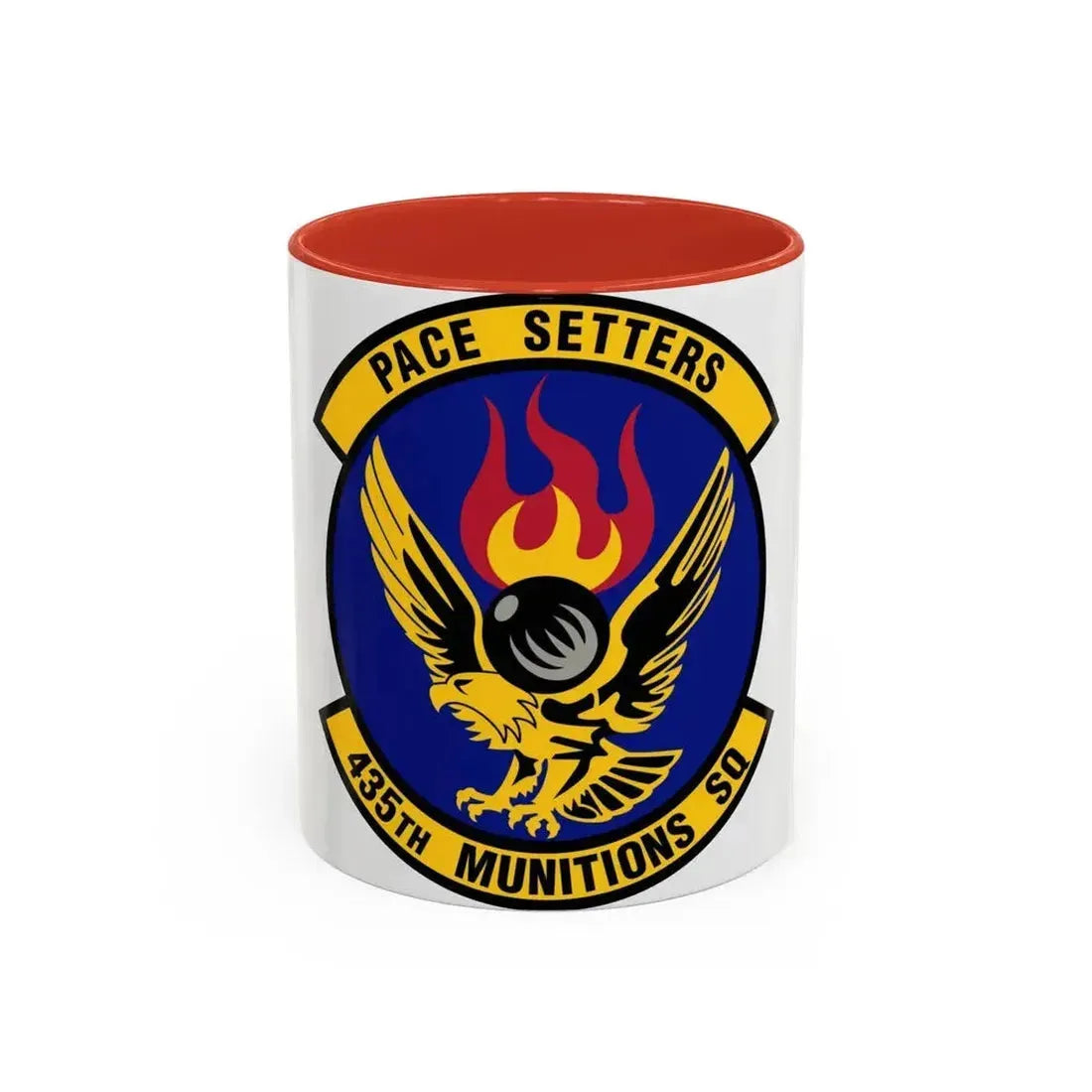 435th Munitions Squadron (U.S. Air Force) Accent Coffee Mug 11oz Red - Go Mug Yourself