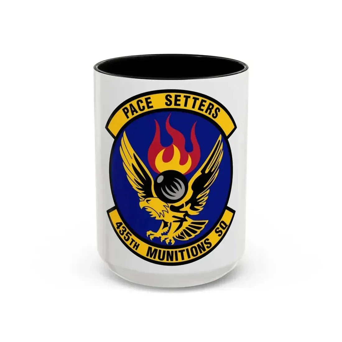 435th Munitions Squadron (U.S. Air Force) Accent Coffee Mug 15oz Black - Go Mug Yourself