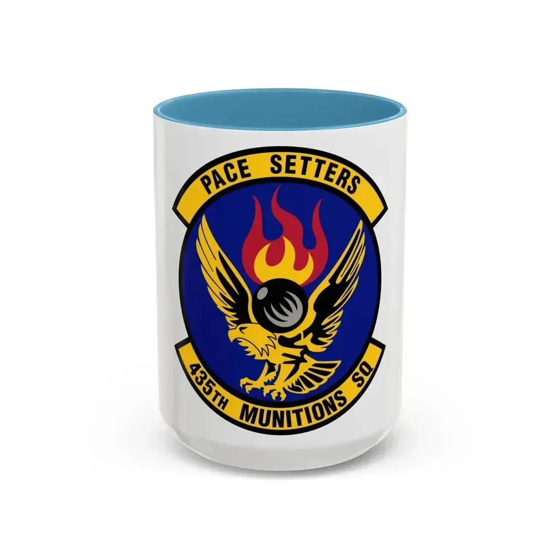 435th Munitions Squadron (U.S. Air Force) Accent Coffee Mug 15oz Light Blue - Go Mug Yourself