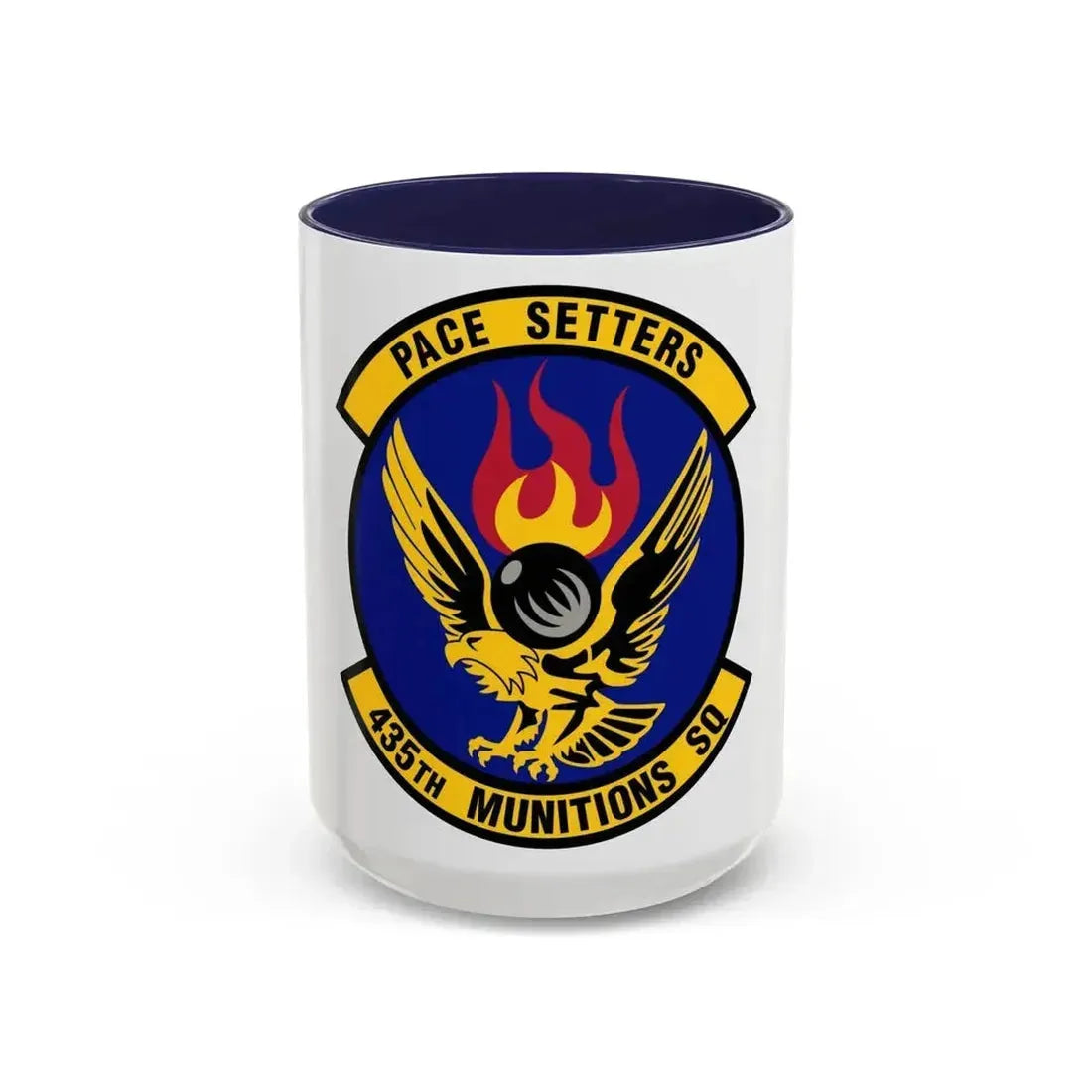 435th Munitions Squadron (U.S. Air Force) Accent Coffee Mug 15oz Navy - Go Mug Yourself