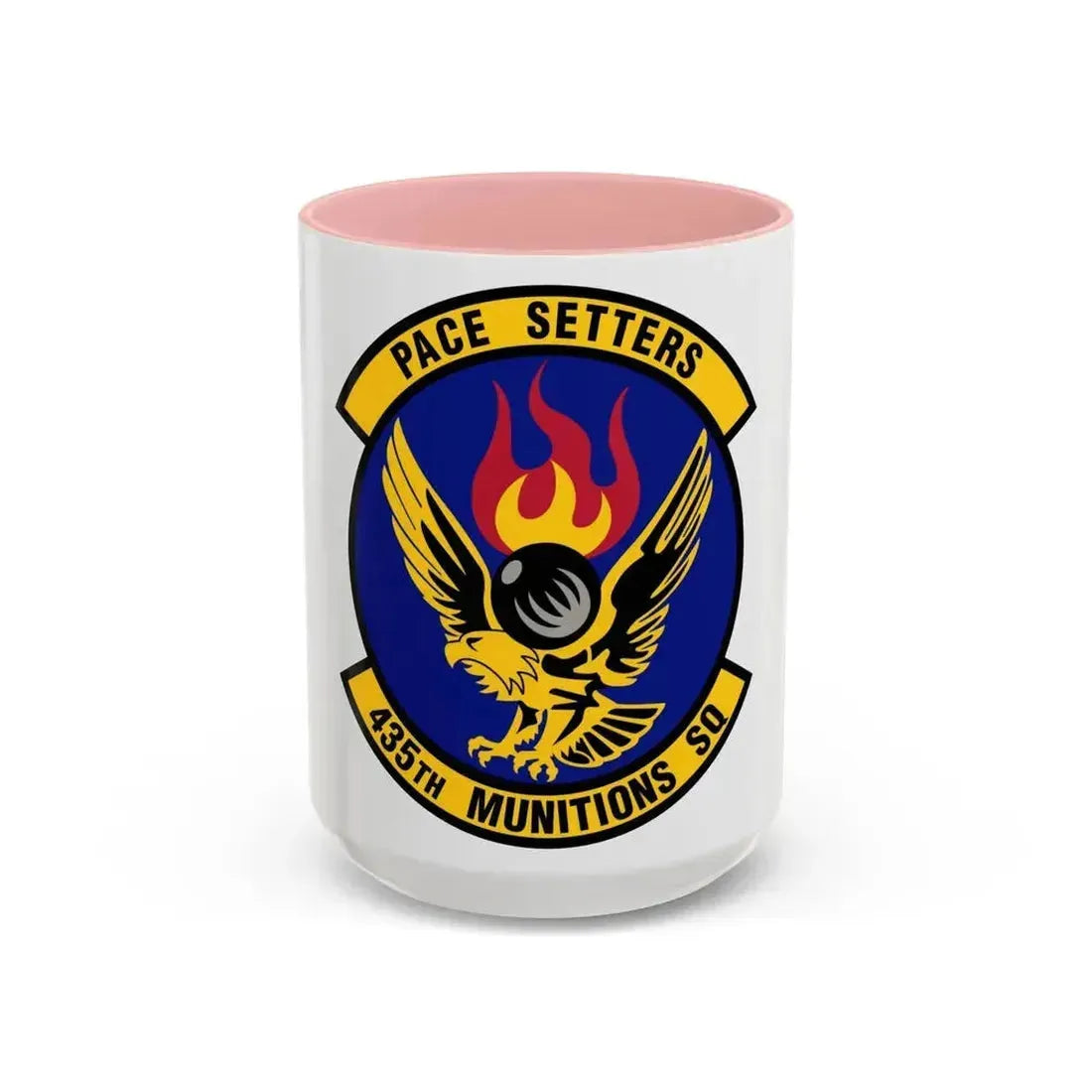435th Munitions Squadron (U.S. Air Force) Accent Coffee Mug 15oz Pink - Go Mug Yourself