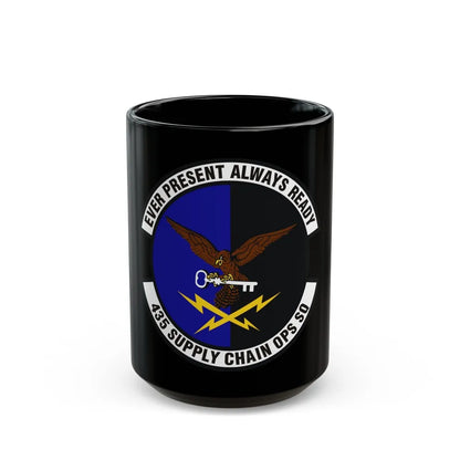 435th Supply Chain Operations Squadron (U.S. Air Force) Black Coffee Mug-15oz-Go Mug Yourself