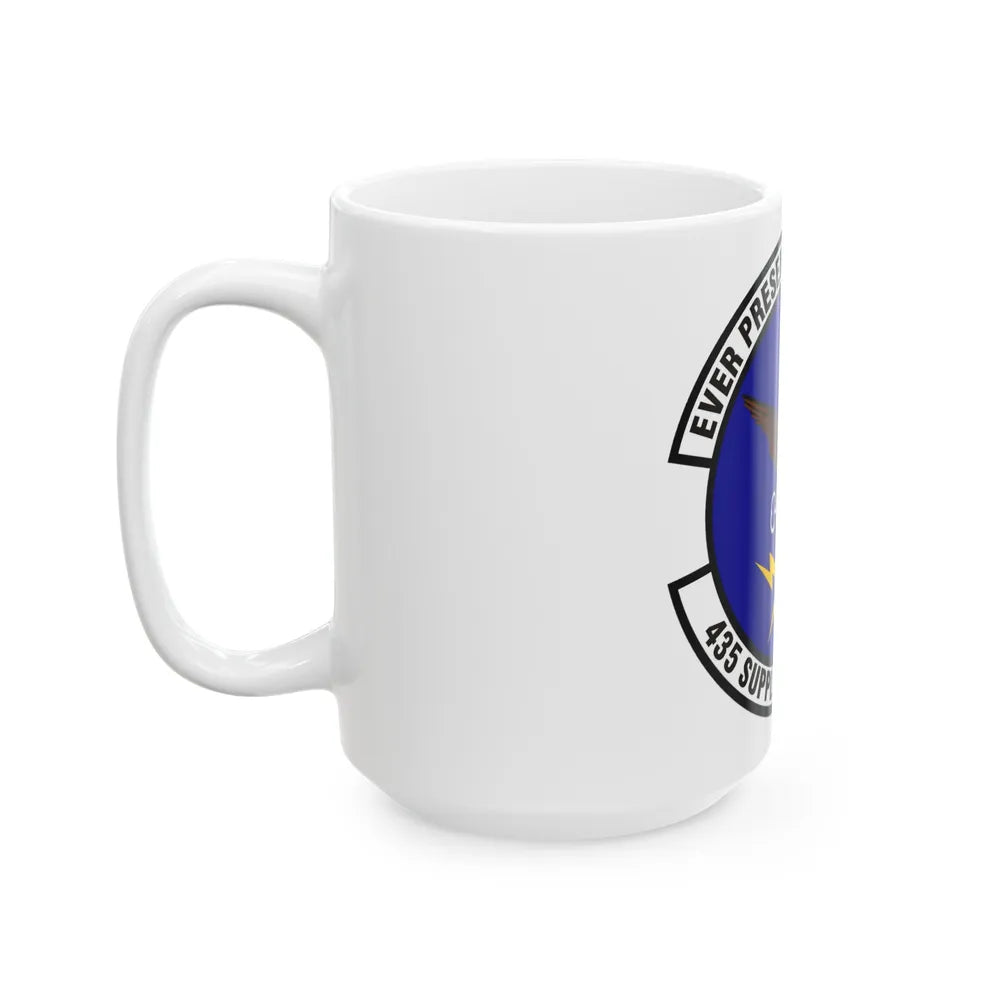 435th Supply Chain Operations Squadron (U.S. Air Force) White Coffee Mug-Go Mug Yourself