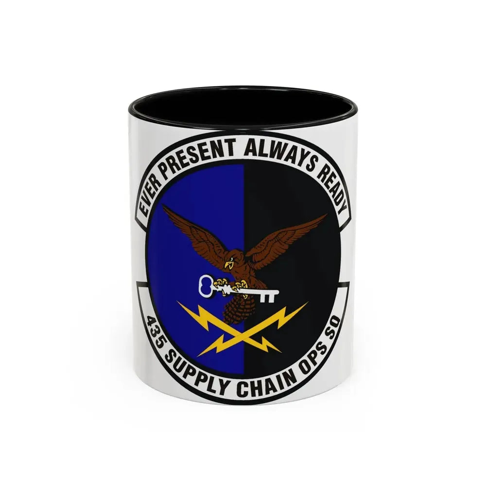 435th Supply Chain Operations Squadron (U.S. Air Force) Accent Coffee Mug 11oz Black - Go Mug Yourself