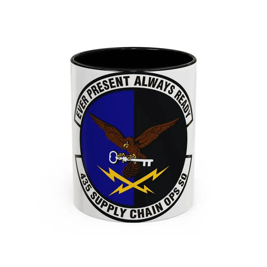 435th Supply Chain Operations Squadron (U.S. Air Force) Accent Coffee Mug 11oz Black - Go Mug Yourself