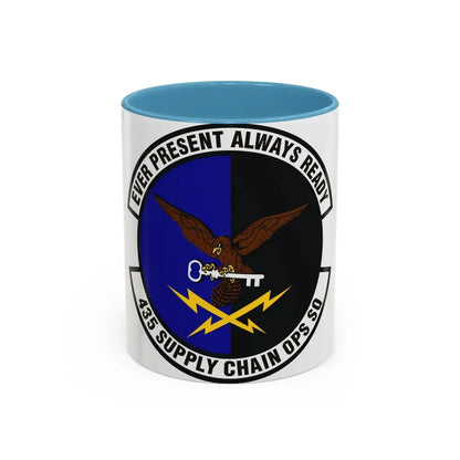 435th Supply Chain Operations Squadron (U.S. Air Force) Accent Coffee Mug 11oz Light Blue - Go Mug Yourself