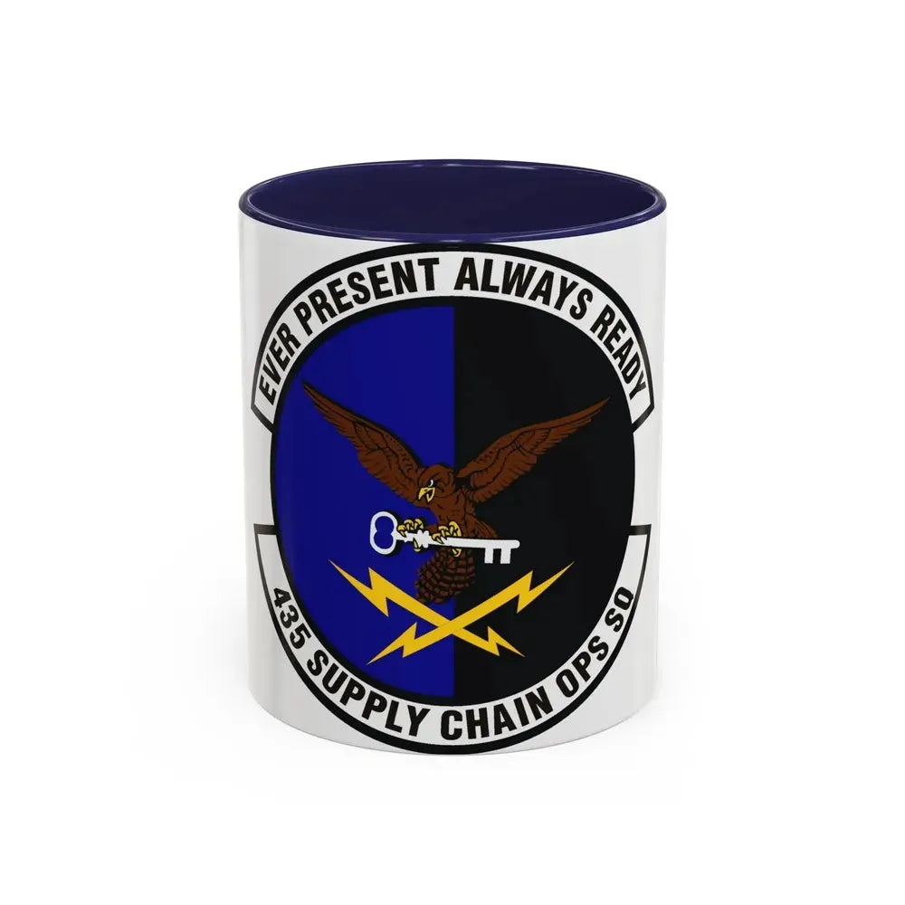 435th Supply Chain Operations Squadron (U.S. Air Force) Accent Coffee Mug 11oz Navy - Go Mug Yourself