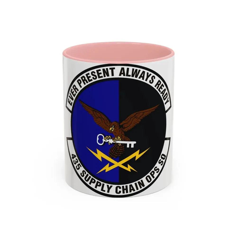 435th Supply Chain Operations Squadron (U.S. Air Force) Accent Coffee Mug 11oz Pink - Go Mug Yourself