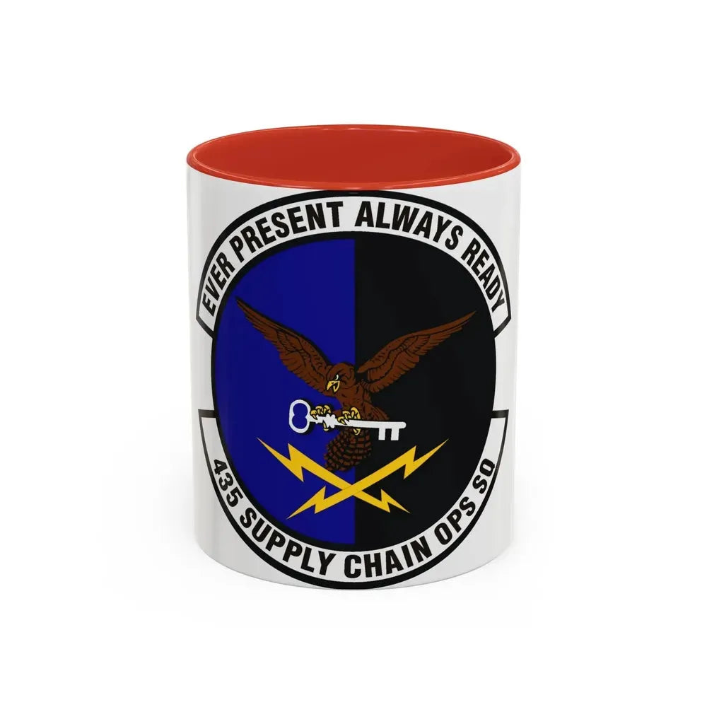 435th Supply Chain Operations Squadron (U.S. Air Force) Accent Coffee Mug 11oz Red - Go Mug Yourself