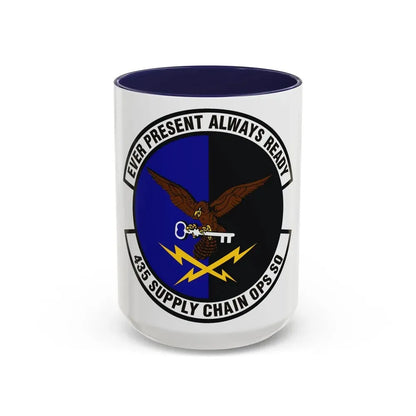 435th Supply Chain Operations Squadron (U.S. Air Force) Accent Coffee Mug 15oz Navy - Go Mug Yourself