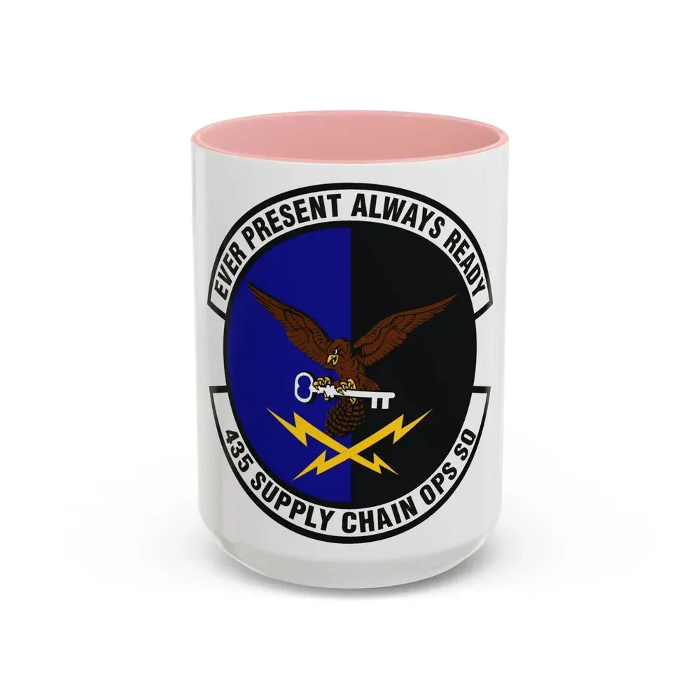 435th Supply Chain Operations Squadron (U.S. Air Force) Accent Coffee Mug 15oz Pink - Go Mug Yourself