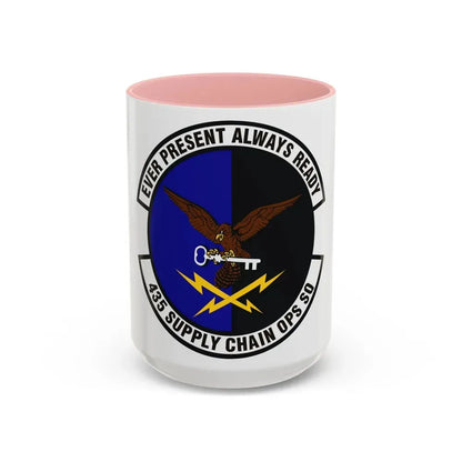 435th Supply Chain Operations Squadron (U.S. Air Force) Accent Coffee Mug 15oz Pink - Go Mug Yourself