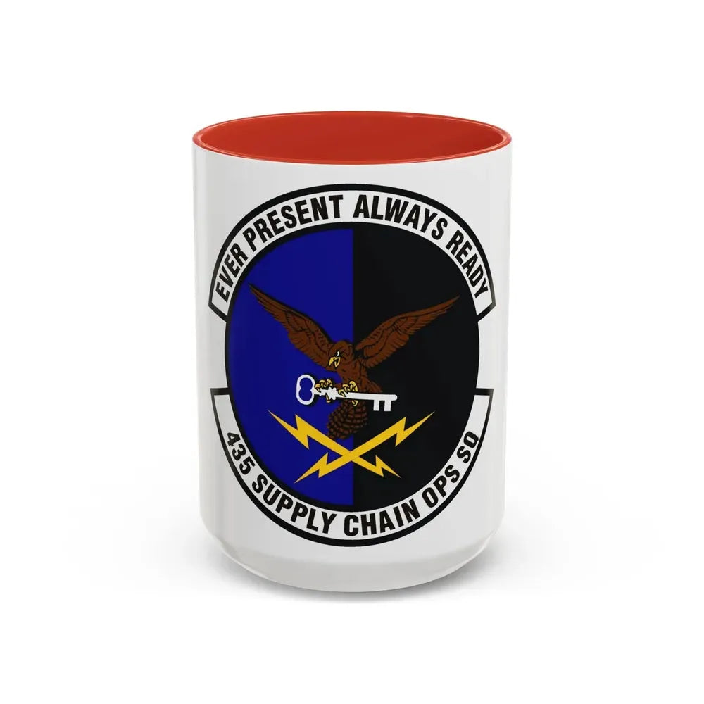 435th Supply Chain Operations Squadron (U.S. Air Force) Accent Coffee Mug 15oz Red - Go Mug Yourself