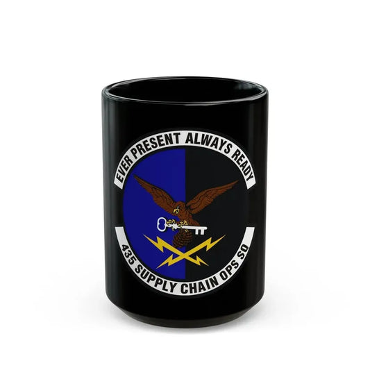 435th Supply Chain Operations Squadron (U.S. Air Force) Black Coffee Mug 15oz - Go Mug Yourself