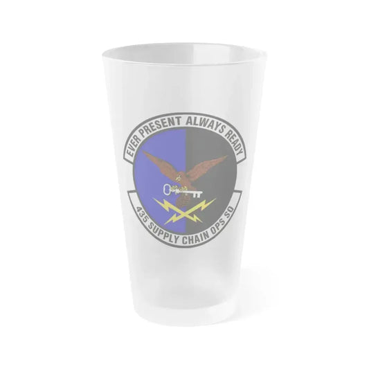 435th Supply Chain Operations Squadron (U.S. Air Force) Frosted Pint Glass 16oz 16oz Frosted - Go Mug Yourself