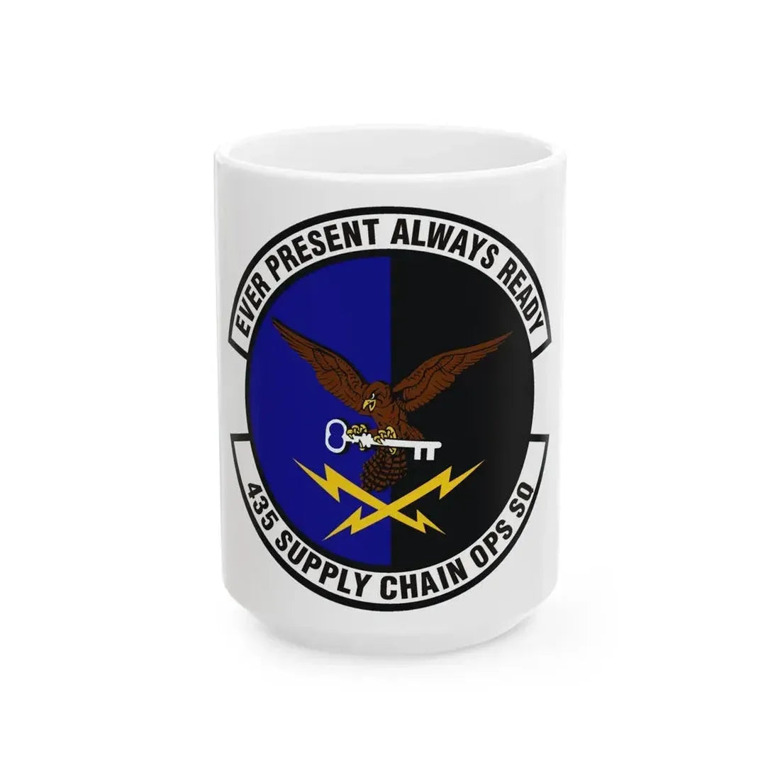435th Supply Chain Operations Squadron (U.S. Air Force) White Coffee Mug 15oz - Go Mug Yourself