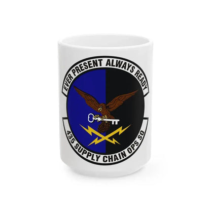 435th Supply Chain Operations Squadron (U.S. Air Force) White Coffee Mug 15oz - Go Mug Yourself