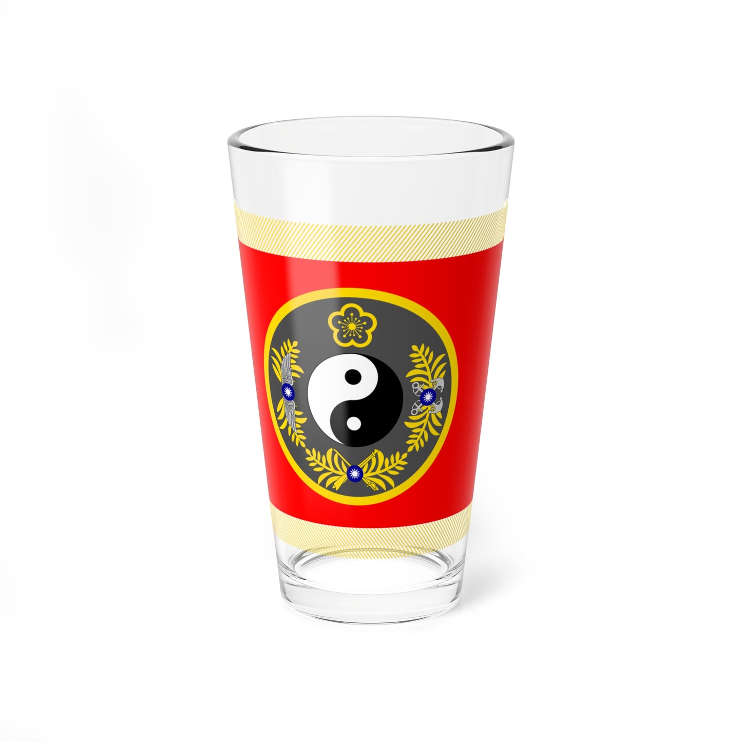 ROC NDU War College Flag (China) Pint Glass 16oz